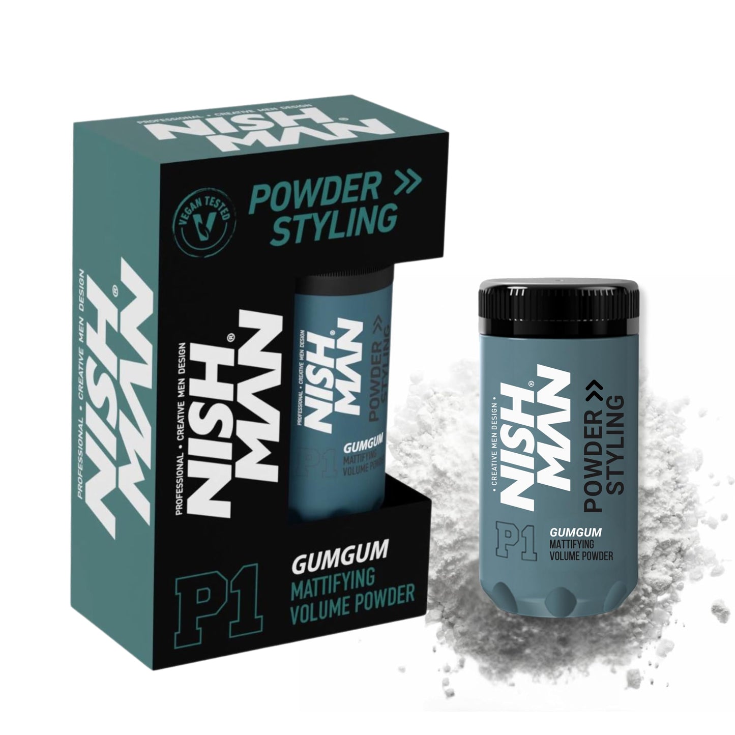 Nishman Hair Powder | Mattifying Volume Powder P1 GumGum 20gr