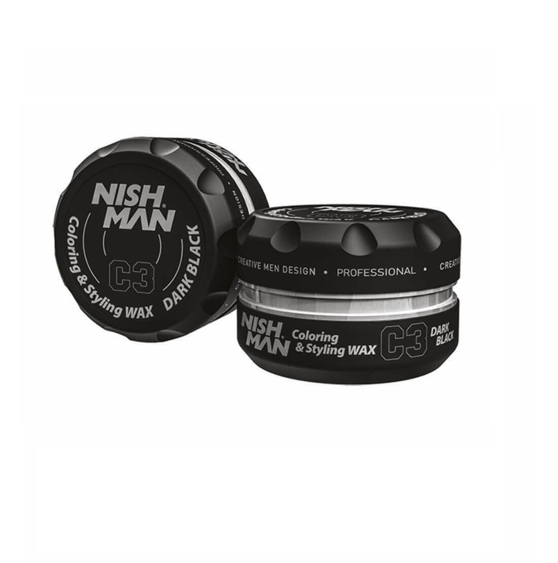 Nishman Coloring Styling Wax | Dark Black C3 100ml