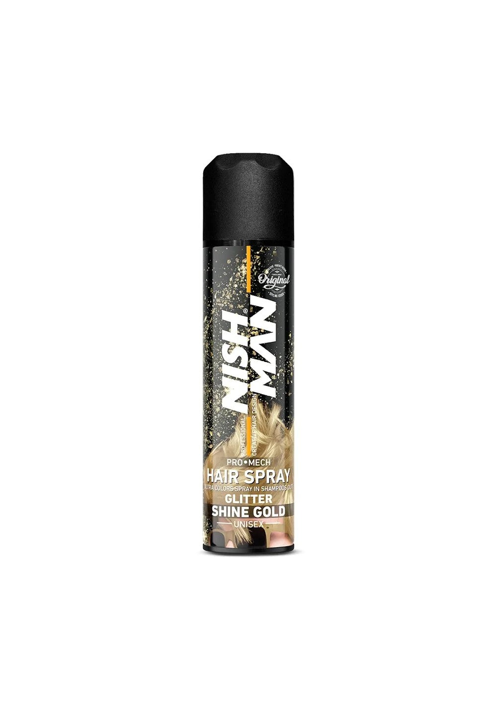 Nishman Glitter Hair Spray Gold 150ml
